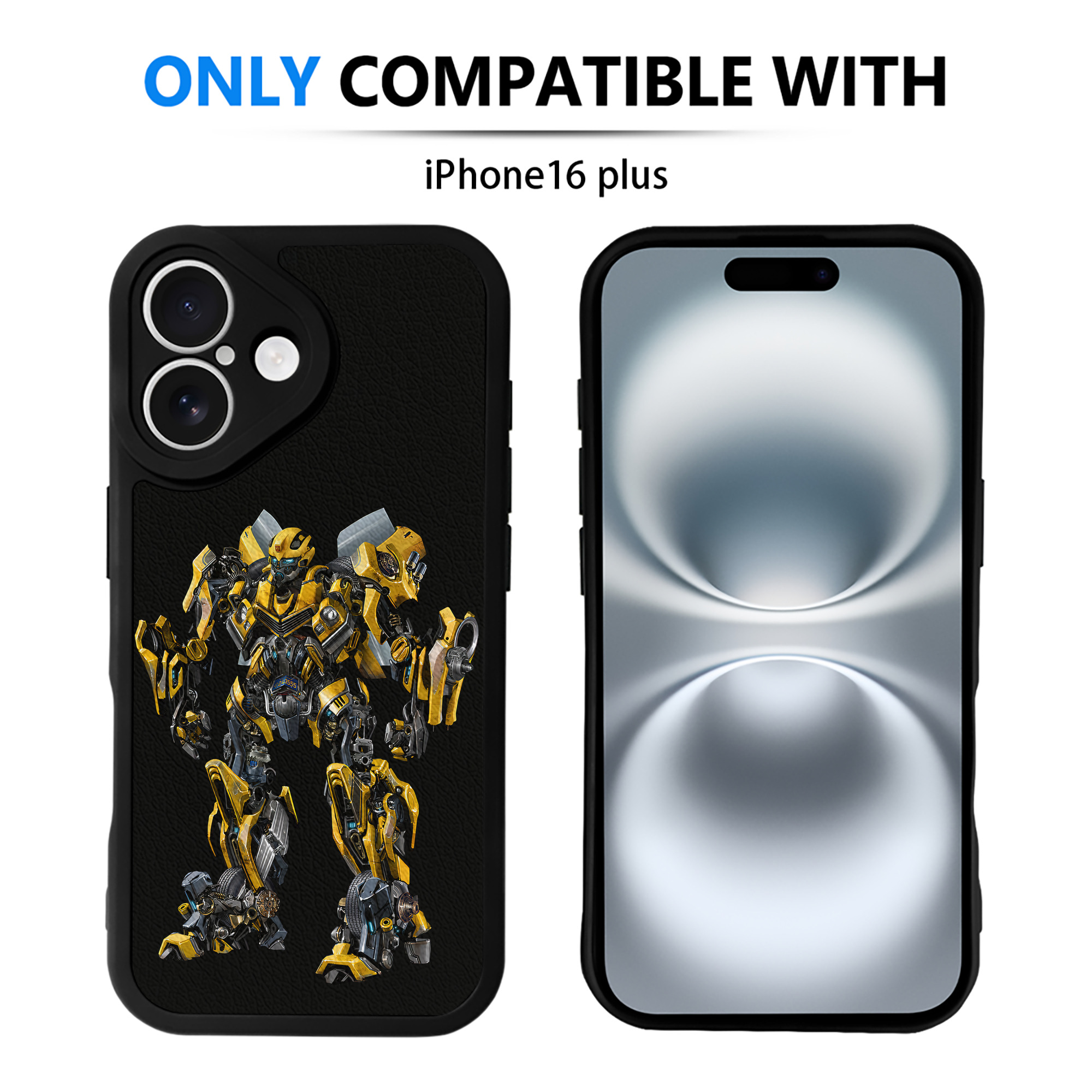 （画像用） Transformers トランスフォーマー 【iPhone 16シリーズ対応】シリコンスマホケース（レザー調） 材質：シリコン